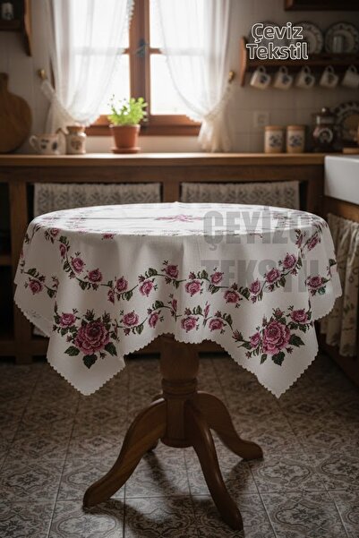 Çt Çeyizci Tekstil Fiskos imprimat digital - roz 100x100cm