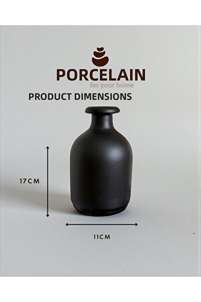 Porselian Modern Bottle Shaped Decorative Concrete Vase 17X11 cm