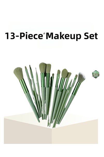 ETC 13-Piece Professional Makeup Brush Set – Soft Synthetic Bristles All Skin Types - Myg1174-7617