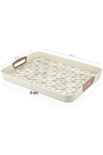 Nacario NrcrioShop صينية مستطيلة مطبوع طبقات مقاس 34 × 46 سم، كومال 1201248