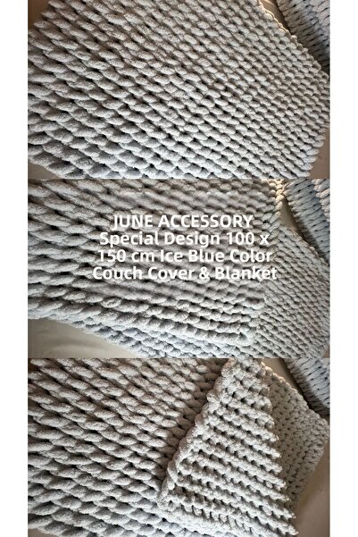 Haziran Accesoriu marca Alize, tricotat 100% cu fir pufos, șal pentru scaun, ...