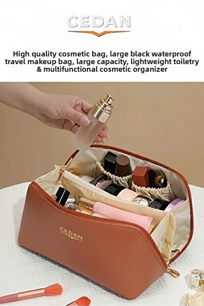 CEDAN Large Capacity Portable Women's Makeup Bag - For Travel