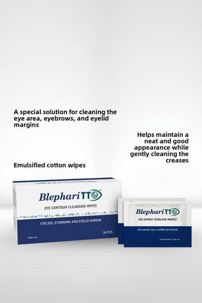 BLEFARİTTO Eye and Makeup Removal Wipes Gentle Cleansing 24 Pieces Tea Tree Oil
