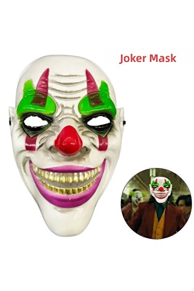 Lisinya Delirious Smile Psychopath Clown Themed Joker Mask - Tygoo