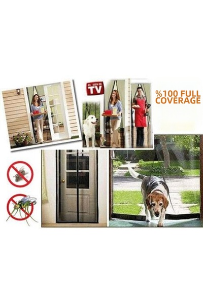 Lisinya Magnetic Door Fly Screen Tulle-Cream (105 X 205) () Tygoo