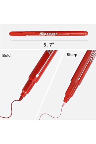 Yıldızan قلم تلوين مخملي بطرف فرشاة مزدوجة الجوانب من تري_ - إيه ماي، 24 لونً...