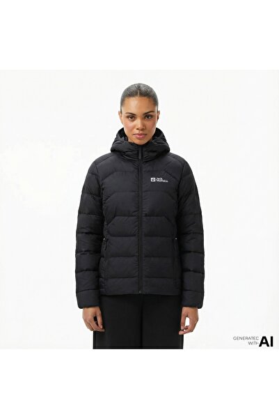 Jack Wolfskin Ather down Hoody Rds Women's Black Outdoor Sweatshirt