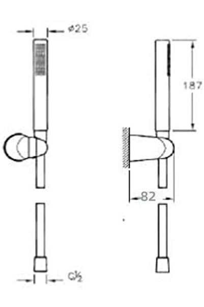 Nacario Nrcrioshop Vita A4562323 1F Hand Shower Set, Gold 1201248