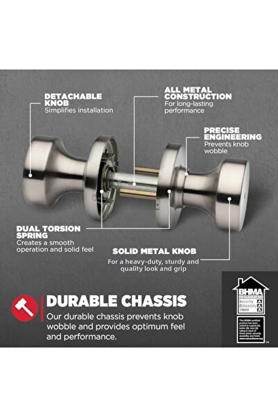 Nacario مقبض باب NrcrioShop 97300-933 Pismo، دائري، نيكل 1201248