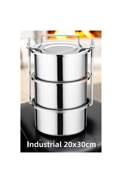 Skygo وعاء طعام صناعي من الفولاذ المقاوم للصدأ 430 مقاس XXL 20×10 سم