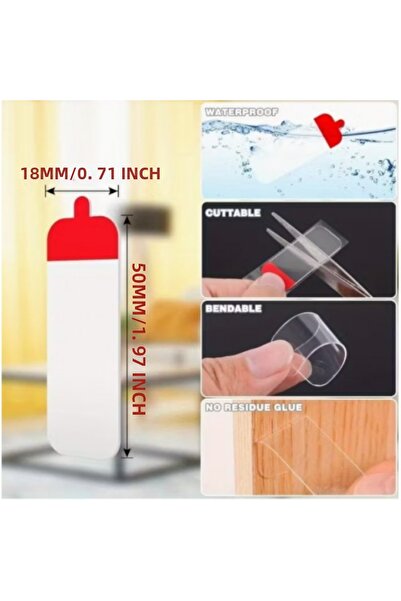 hediye bahçesi 60 Pieces Easy Release Strong Double Sided Tape 18Mmx50Mm