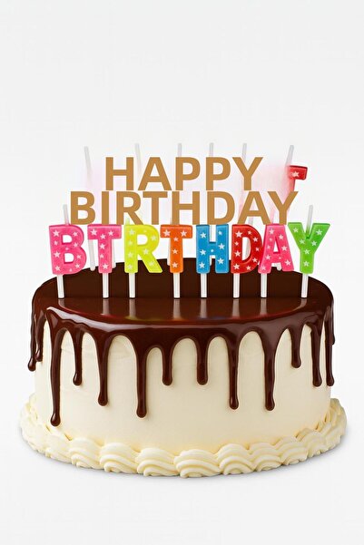 CT STONES Happy Birthday Colorful Candle