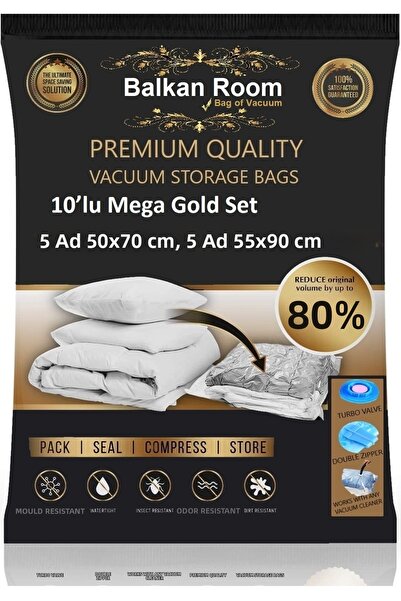 Balkan Room Vacuum Bag 10 Pieces Mega Gold Set Vacuum Bag Vacuum Bag