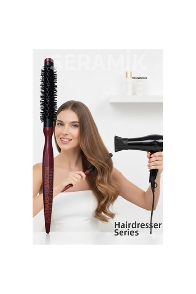 Fırsatkolik فرشاة تصفيف الشعر الاحترافية 25 ملم من السيراميك الأيوني النانو -...