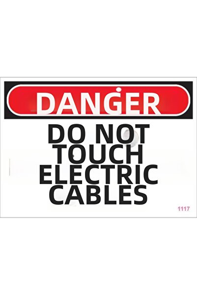 Ethab Ticaret لافتة تحذير للكابلات الكهربائية 25x35 الرمز:1117