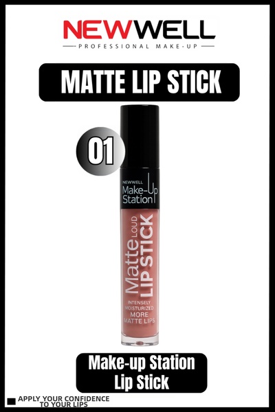 New Well أحمر شفاه سائل غير لامع من نيويل، اللون 01
