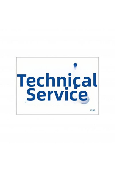 Ethab Ticaret لافتة تحذير الخدمة التقنية 17.5x25 الرمز:1756