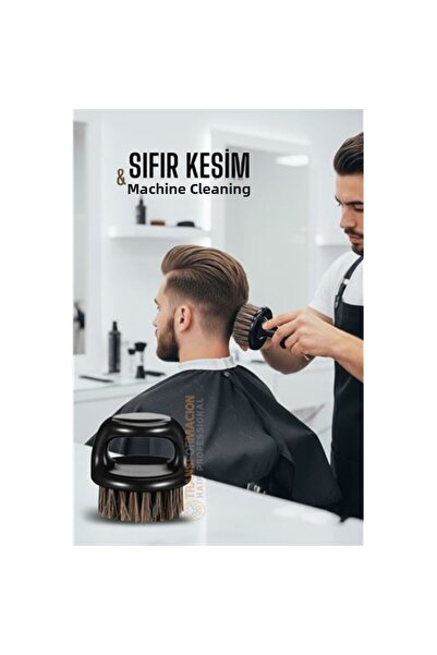 ModaCar Horsehair Fade Brush - Zero Cut and Machine Cleaning Brush for Barbers