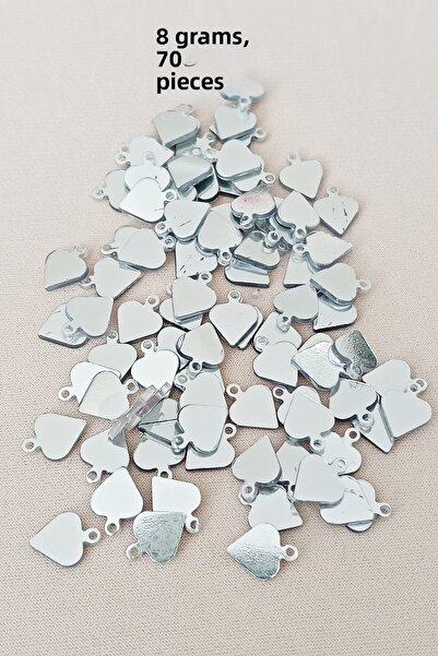 OEM Oya evening bracelet necklace plexi metallic plastic sequin silver color ...