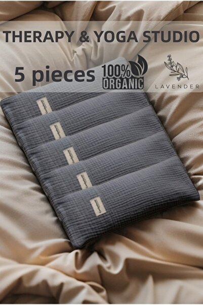 combattente exclusive products وسادة عين من الموسلين العضوي باللون الرمادي وا...