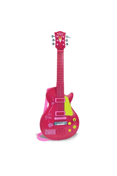 lowell home Pink Guitar with Electronic Knob and String Strap