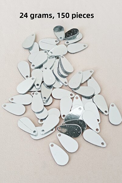 OEM Oya فستان سهرة قلادة سوار شبكي معدني بلاستيك ترتر فضي اللون 24 جرام 150 ق...