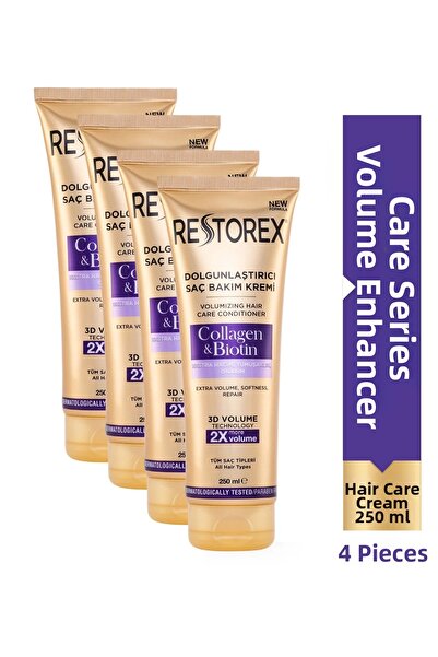Restorex Collagen&Biotin Hair Care Cream 4X250Ml Volumizing