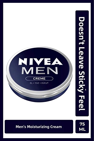 NIVEA كريم مرطب للرجال 75 مل، لليدين والوجه والجسم، برائحة ذكورية، مغذي، مضاد...