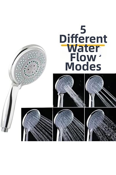 Yıldızan Esnshop 5-Function Large Head Hand Shower Shower Head - Different Sp...