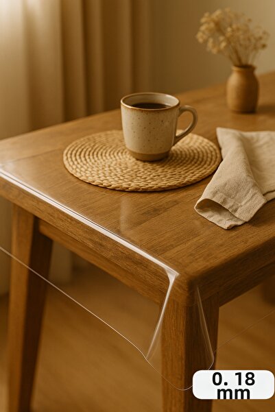 Outletore Pvc Transparent Thick Tablecloth Non-Slip Base, All Sizes 180 Micro...