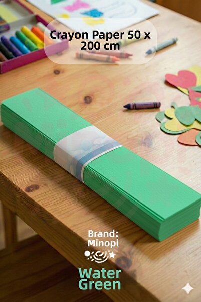 Minopi Water green crapon paper 10 pack colorful handmade paper school kinder...