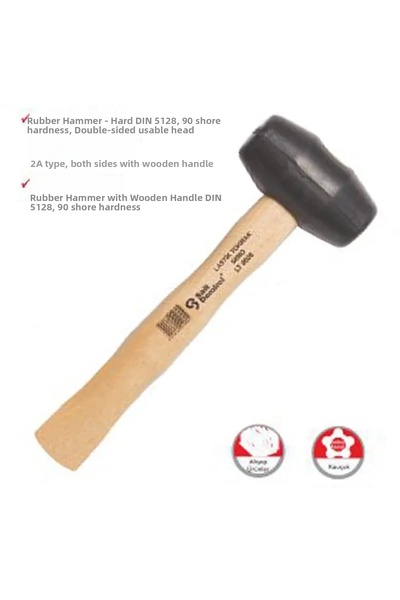 Epilons Rubber Hammer with Wooden Handle No:50