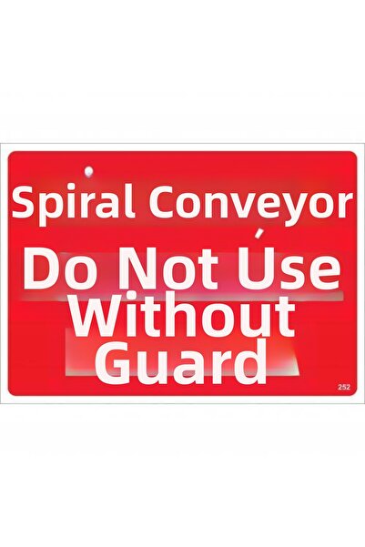 Ethab Ticaret Warning Sign for Using Spiral Stone Without Protection 25X35 Co...
