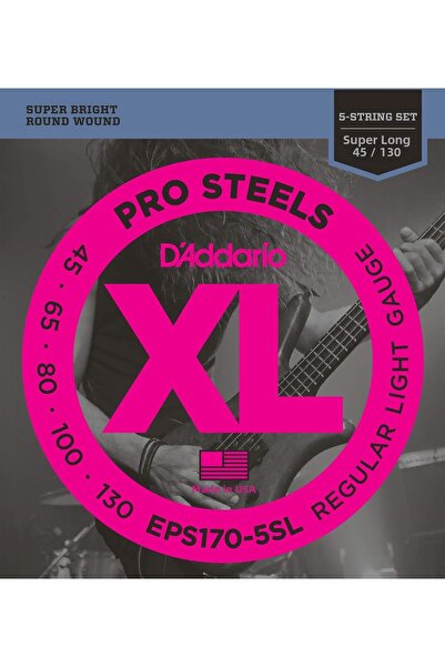 Daddario Coarde pentru chitară bas D'addario EPS170-5SL (45-130)