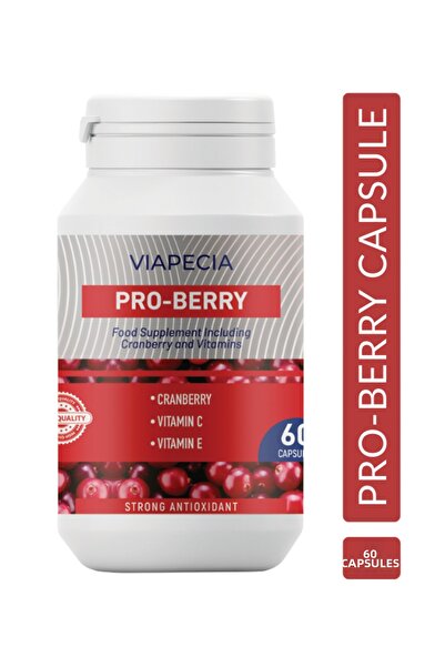 Viapecia Pro-Berry Turna Food Extract E & C Vitamin Supplement, Urinary Tract Support 60 Capsules