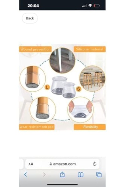 Nacario Nrcrioshop 36 Pieces (2cm - 2.5 cm) Felted Silicone Translucent Furni...