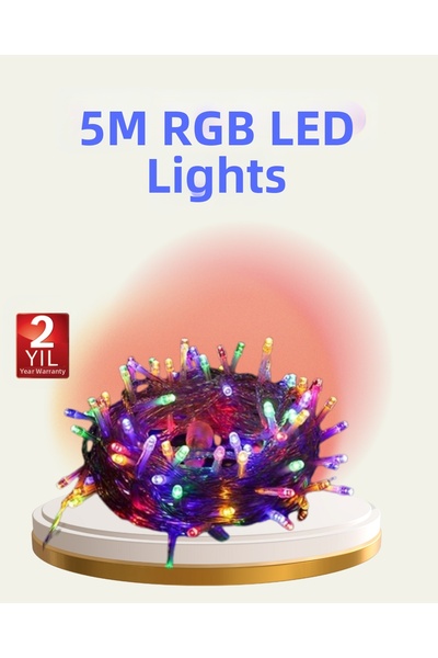 SHC42000 50 لمبة مع كابل شفاف بطول 5 أمتار، إضاءة زخرفية LED