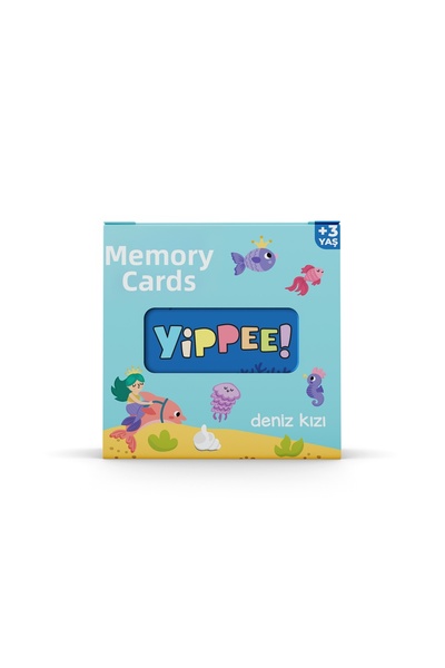 YİPPEE بطاقات الذاكرة – بطاقات بتصميم حورية البحر |   لعبة المطابقة التعليمية