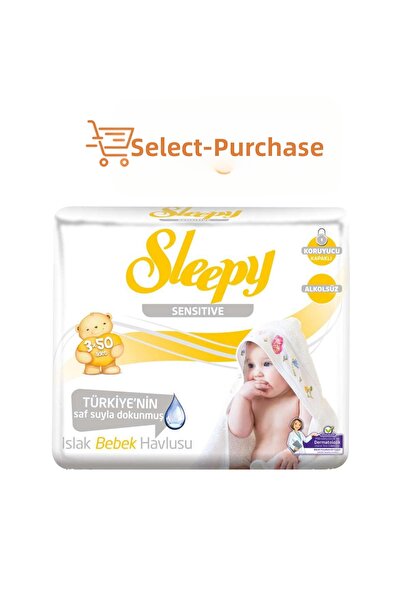 Sleepy منشفة مبللة حساسة الملمس 3 × 50 قطعة 5 قطع