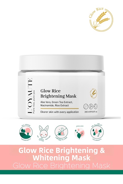 L'OYAUTE Rice Extract Brightening & Whitening Mask Glow Rice Mask 100 ml