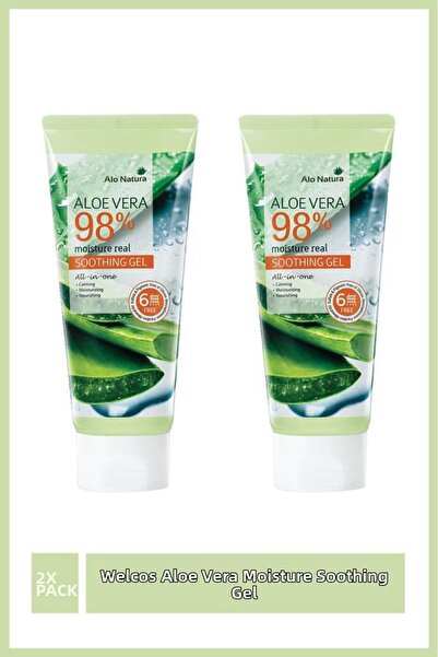 WELCOS Aloevera Moisture Face Body Hand Soothing Gel 150 ml X2 Pieces