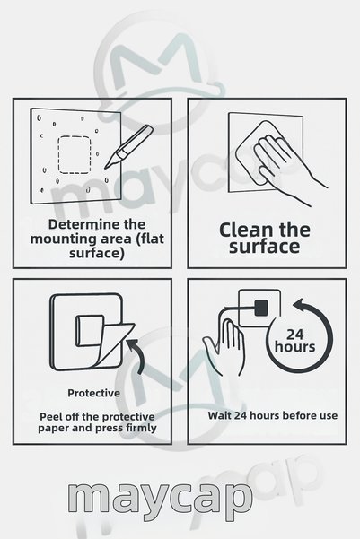 MayCap Strong Self Adhesive Hooks Corner Shelf Bathroom Shower Shelf Hook, Waterproof Hanger