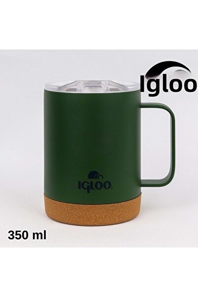 IGLOO كوب فلين 350 مل ترمس كوب زجاجة مياه كاكي