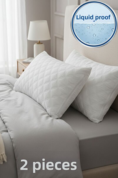 Ladylina Home وسادة مبطنة مقاومة للسوائل مكونة من قطعتين |   واقي وسادة مقاس ...