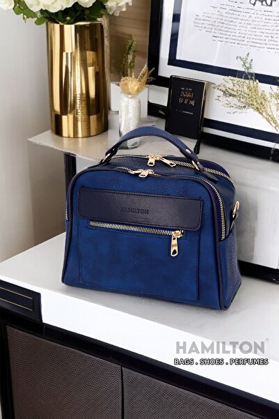 HAMILTON Original Women's Crossbody and Handbag with Adjustable Strap Leather Textured Three-Eye Large Stylish Shoulder and Hand Bag