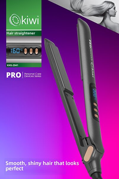 Kiwi Khs-2041 Hair Straightener with Digital Display and Fast Heat Adjustment