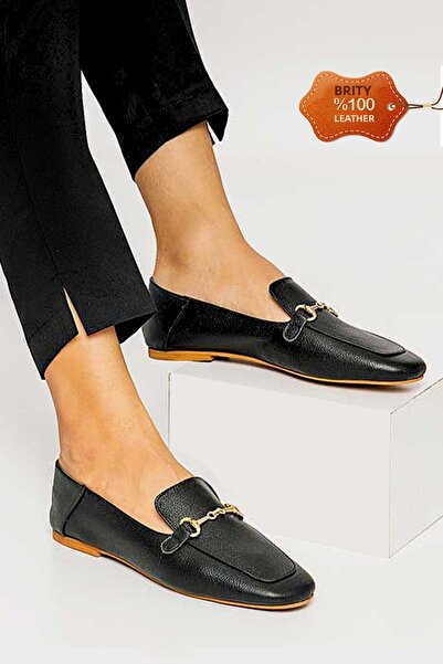 BRITY Дамски мокасини от естествена кожа
