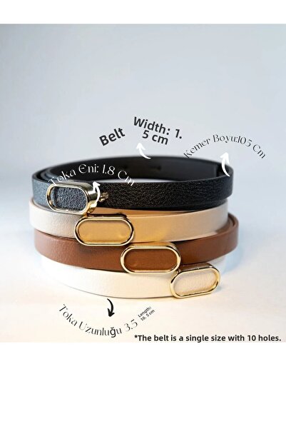 Fiori Curea subțire cu cataramă aurie ovală importată din 4 piese, centură pentru pantaloni, centură pentru cămașă, centură pentru jachetă