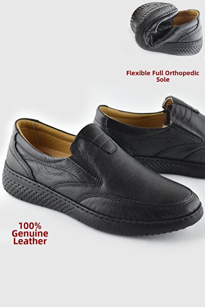 7575 Orthopedic Sole Soft Genuine Leather Seasonal Winter Men's Shoes