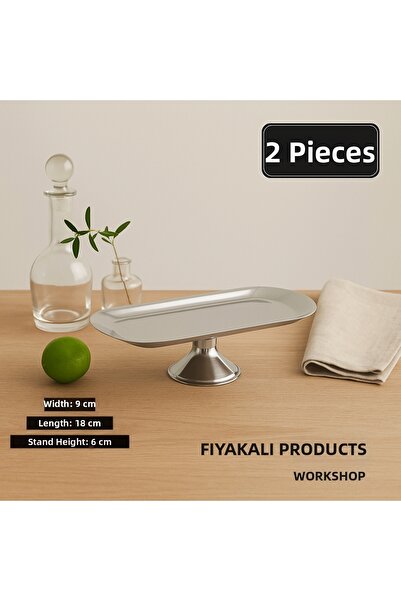 Fiyakalı Ürünler Atölyesi 9X18 cm Footed Boat Presentation Plate, Snack Plate...